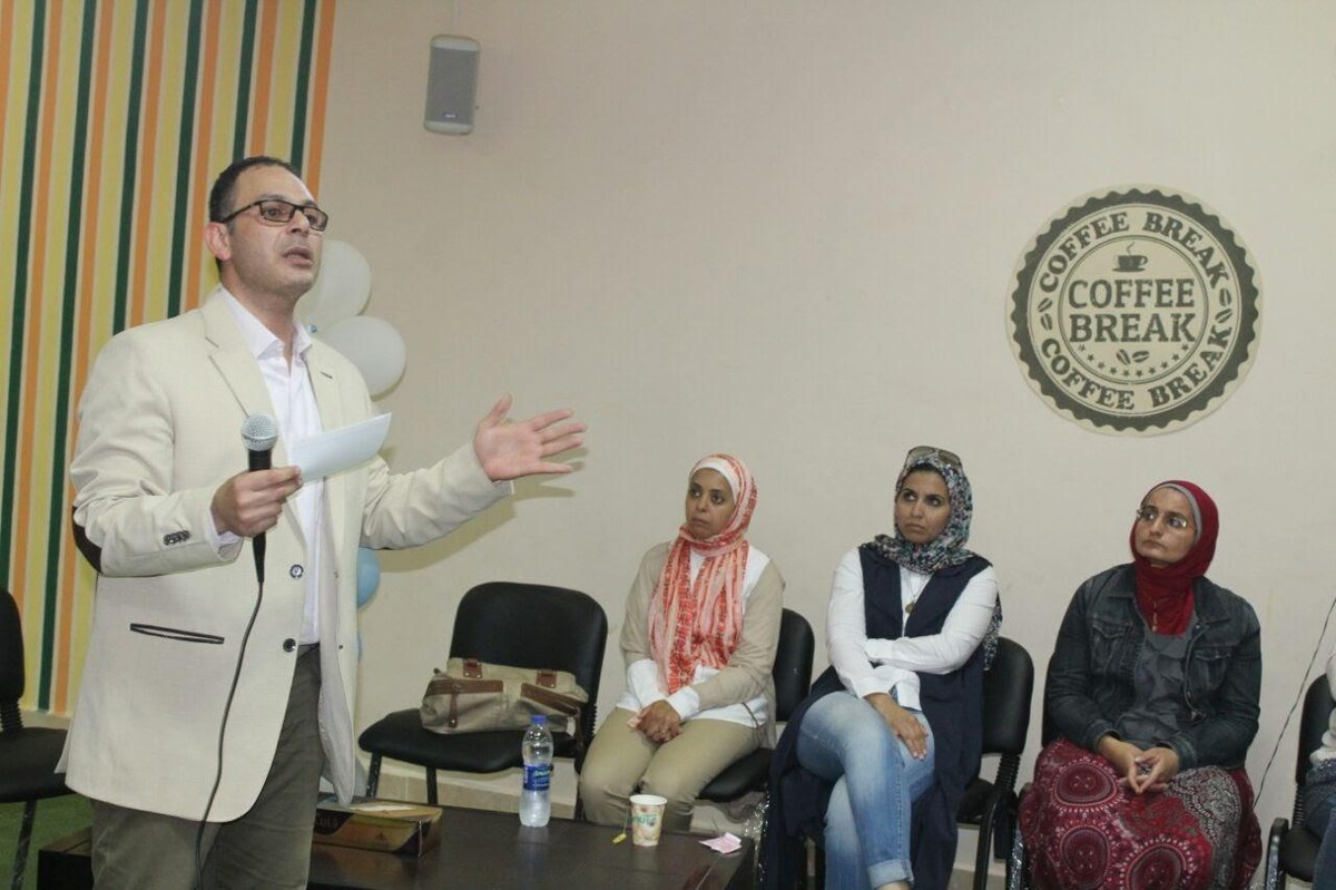 Working with teachers during a training session