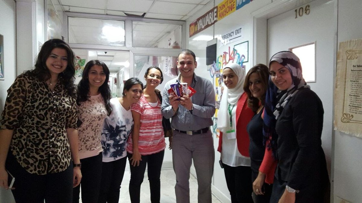 With the teaching team at school